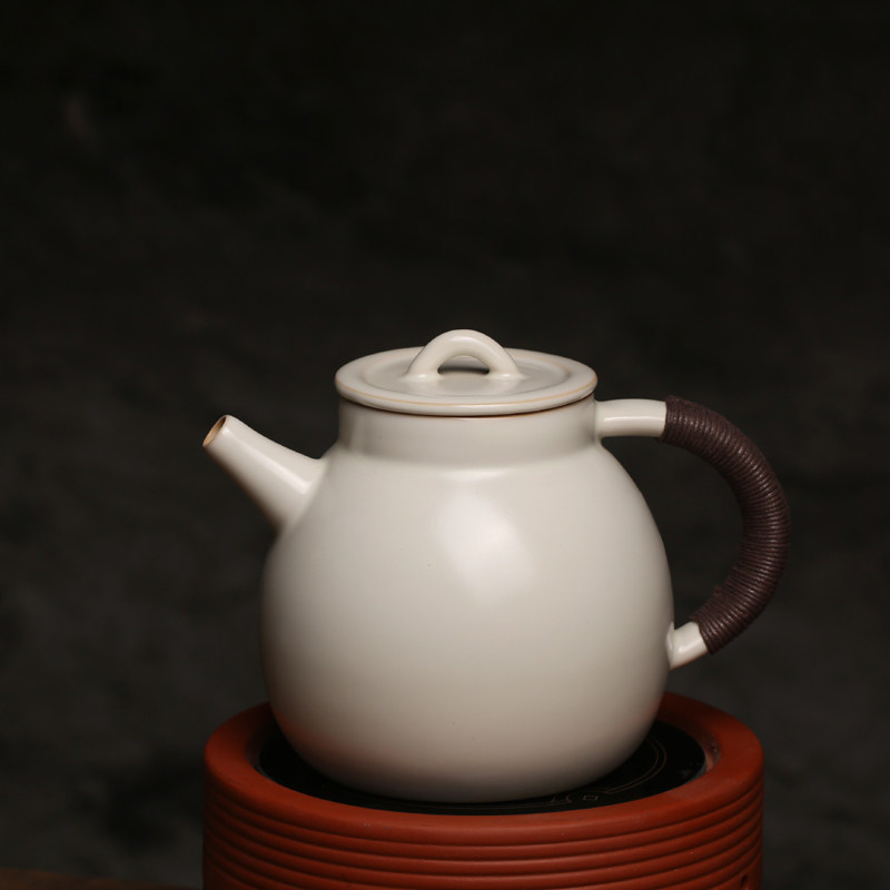 陶耐高温手把壶煮茶壶球孔过滤
