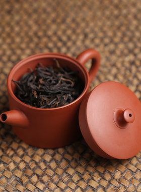 邱少銮潮汕朱泥功夫茶壶 大开口敞口冲茶器茶具易下茶倒茶三杯量