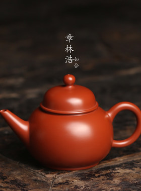 章林浩功夫茶壶朱泥冲茶壶送礼