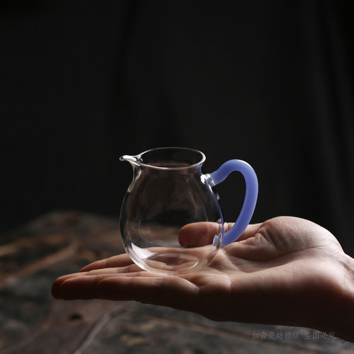 迷你款耐热玻璃小公道杯分茶器