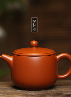 朱泥大开口易下茶手拉壶功夫茶壶