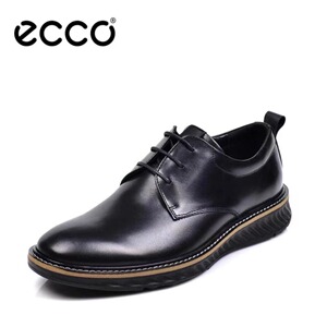 ECCO爱步男鞋商务正装皮鞋时尚牛皮系带软底德比鞋休闲皮鞋836404