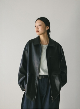 日代 STYLEMIXER faux leather jacket 25AW 百搭休闲口袋皮夹克
