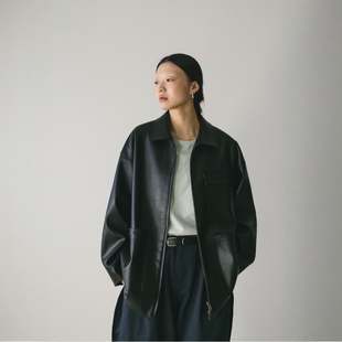 STYLEMIXER 25AW faux jacket 百搭休闲口袋皮夹克 leather 日代
