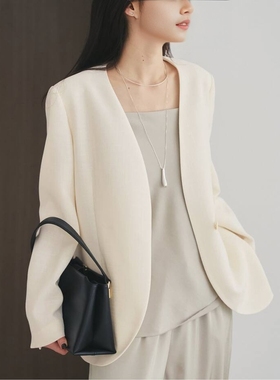 日代 Plage Collarless Jacket 26SS 简约优雅精致无领西装夹克