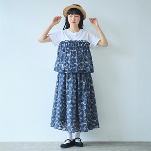 hana bulle savon 花卉图案短袖 T恤 日代 opal gingham 25SS