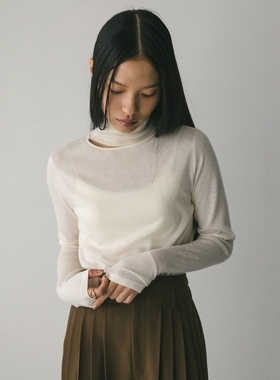 日代 STYLEMIXER 2-way high-neck knit 25AW 两穿高领透感针织衫