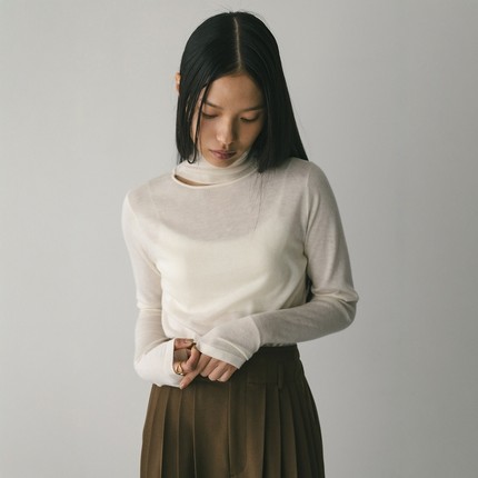 日代 STYLEMIXER 2-way high-neck knit 25AW 两穿高领透感针织衫