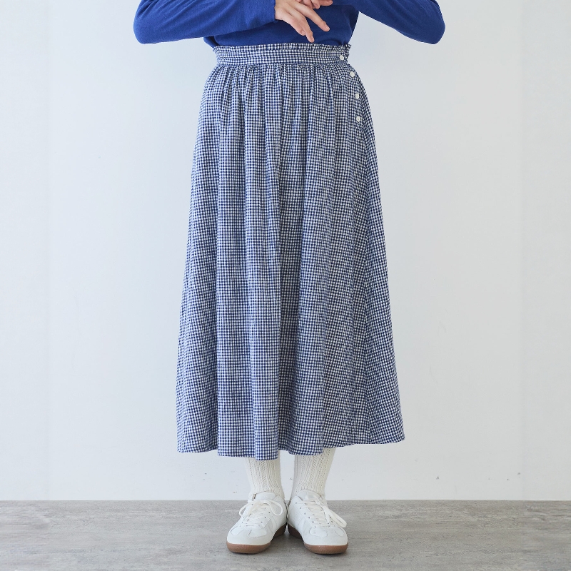 bulledesavon休闲格子半身裙