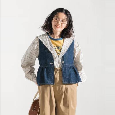 FREAK'SSTORE休闲V领牛仔马甲