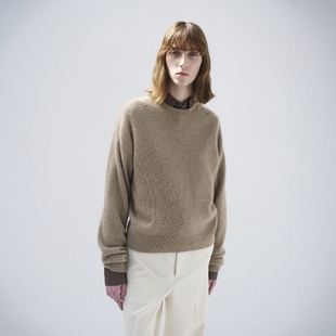 CASHMERE KNIT 纯仔羊绒圆领针织衫 AURALEE 25AW BABY 日代