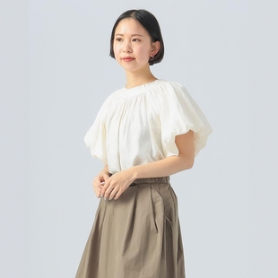 日代BEAMS HEART balloon pullover 25SS 荷叶边灯笼袖衬衫套头衫