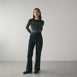 straight Hem pant 25AW 日代 下摆开衩直筒牛仔裤 STYLEMIXER