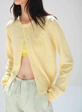 日代 AURALEE CASHMERE KNIT CARDIGAN 26SS 羊绒硬捻针织开衫