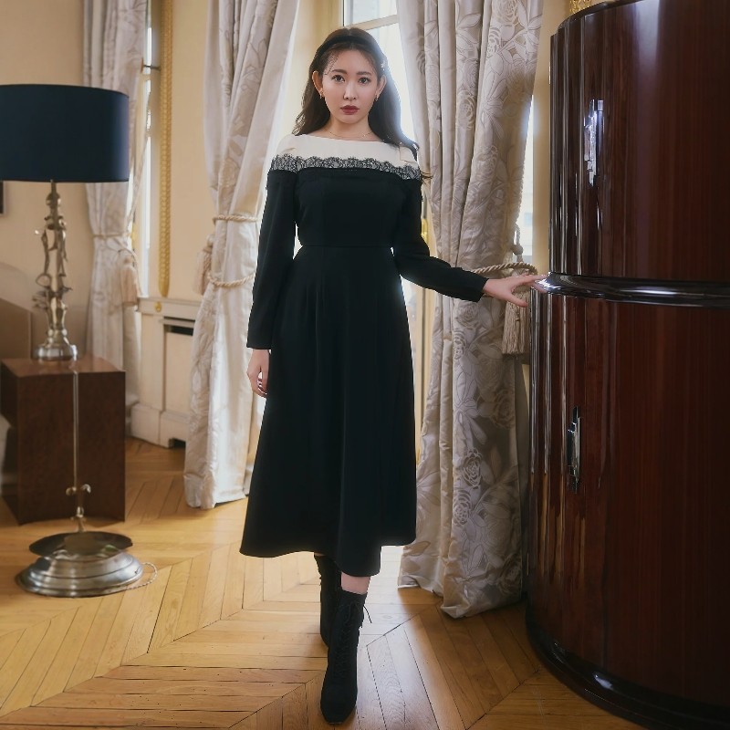 Herlipto秋冬优雅精致连衣裙