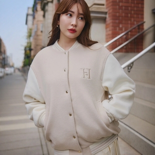 日代 Herlipto H Logo Varsity Jacket 25AW 优雅精致棒球服外套
