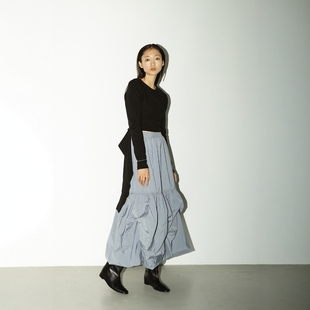 日代 STYLEMIXER Hem-tuck balloon skirt 25AW 褶裥灯笼半身裙