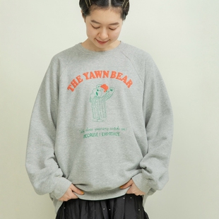 日代 CHILD WOMAN Fleece Sweatshirt 25AW 休闲瞌睡熊印花卫衣