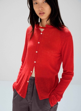 日代 AURALEE SHEER CASHMERE KNIT CARDIGAN 26SS 羊绒针织开衫