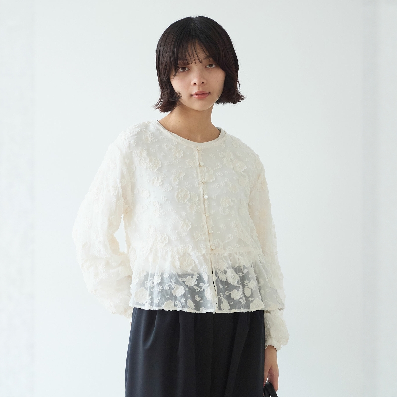 bulledesavon花朵提花衬衫