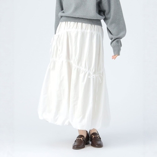 日代 BEAMS HEART Balloon Skirt 26SS 不对称抽绳气球半身裙