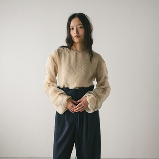 日代 STYLEMIXER sheer layered top 25AW 质感高级透视层叠上衣