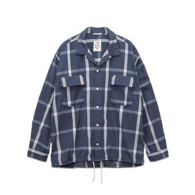 nanamica法兰绒格纹长袖衬衫