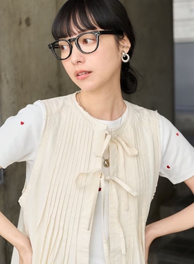 日代 FREAK'S STORE Pintuck vest 25SS 休闲褶裥系带背心马甲