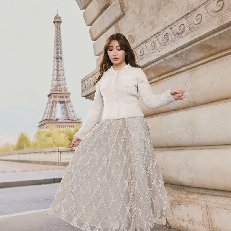 Herlipto甜美菱形图案半身裙