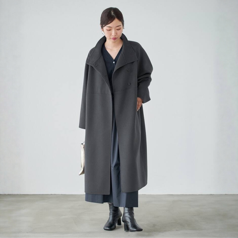 IENA百搭休闲立领羊毛长款大衣