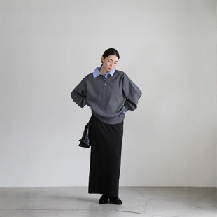 suede Faux narrow skirt 气质仿麂皮长裙 日代 25AW selectMOCA