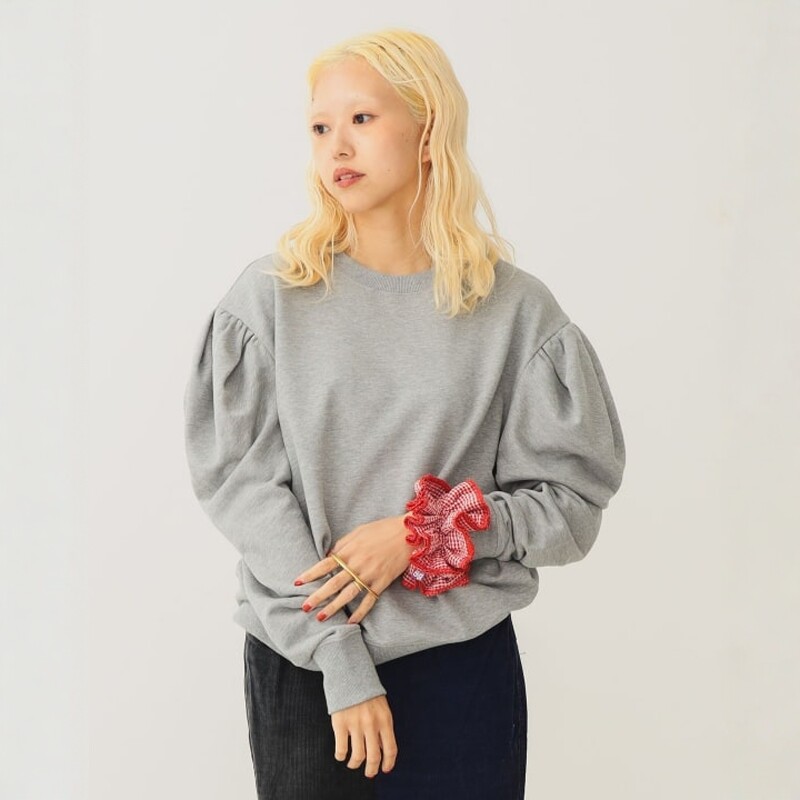 日代 BEAMS COUTURE Volume sweatshirt 25AW 纯棉泡泡袖宽松卫衣