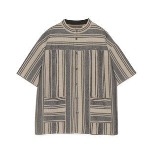 日代 nanamica S/S Knit Shirt Jacket 26SS 宽松条纹针织衬衫