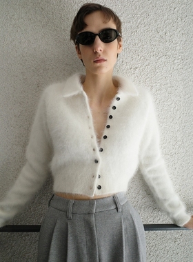日代 CLANE ANGORA KNIT CARDIGAN 25AW 安哥拉羊毛混纺针织开衫