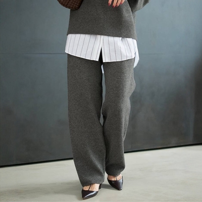 Plage羊毛牦牛毛百搭针织休闲裤