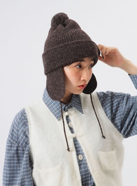 日代 BEAMS BOY HIGHLAND 2000 BOB CAP 25AW 英产羊毛护耳针织帽