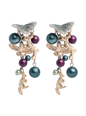 日代 Palnart Poc Green earrings 25AW 日本手作绿色圆舞曲耳坠