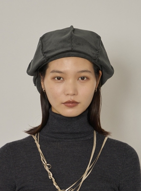 日代 arth Corduroy Tuck Cas 25AW 气质休闲纯棉灯芯绒八角帽
