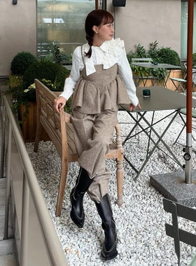 日代 Bibiy SONNET BLOUSE 25AW 个性小众不对称设计感荷叶边衬衫