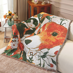 跨境出口一无是处小猫艺术挂毯沙发毯针织盖毯野餐垫氛围毯