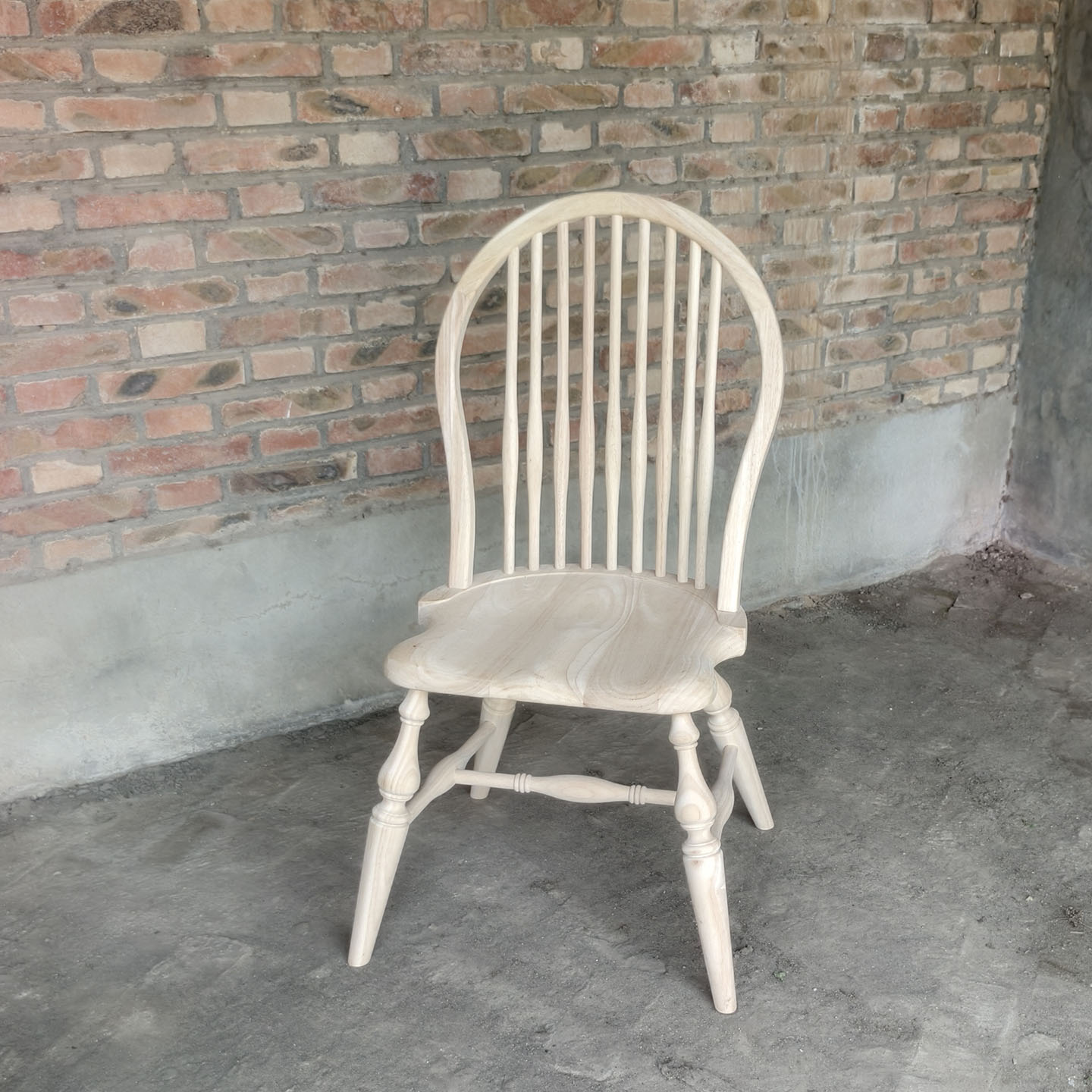 橡胶木法式复古中古餐厅商用餐椅图片