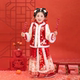 女童拜年服冬2026新款 新年服 汉服儿童过年服红色喜庆国风明制套装