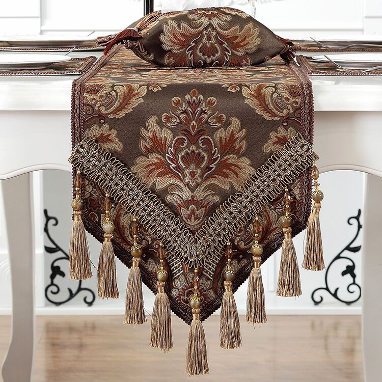 欧式桌旗茶几旗美式餐桌旗布艺北欧轻奢电视柜旗现代简约床尾旗