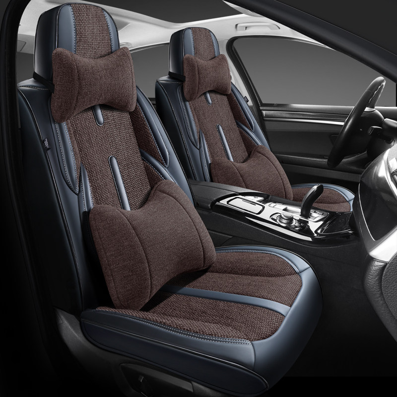 新jeep指南者亚麻座套自由光吉普自由侠汽车坐垫四季皮革全包座垫