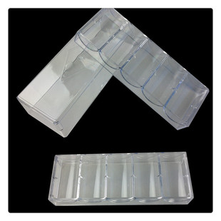 德州扑克筹码币亚克力透明盒子筹码盒子筹码架筹码托可装100片装