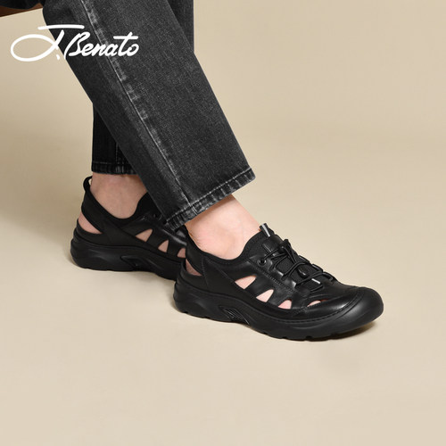 宾度夏季透气厚底休闲凉鞋