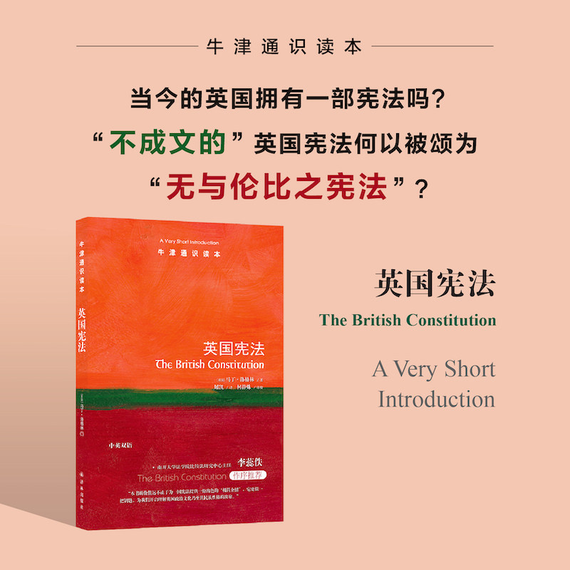 英国宪法（中英双语）牛津通识读本 帮助理解英国政治文化和民族性格 经济政治社会环境勾勒英国传统宪制的主要特征 译林社正版