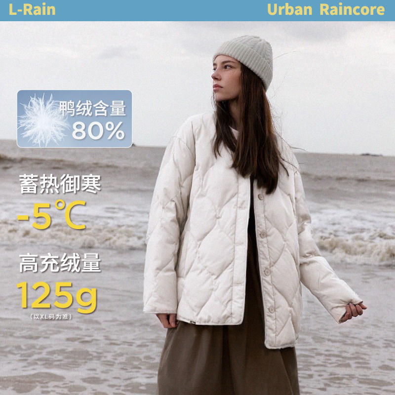 羽绒服女春秋新款轻薄白色短款超好看保暖鸭绒内胆高级感设计外套