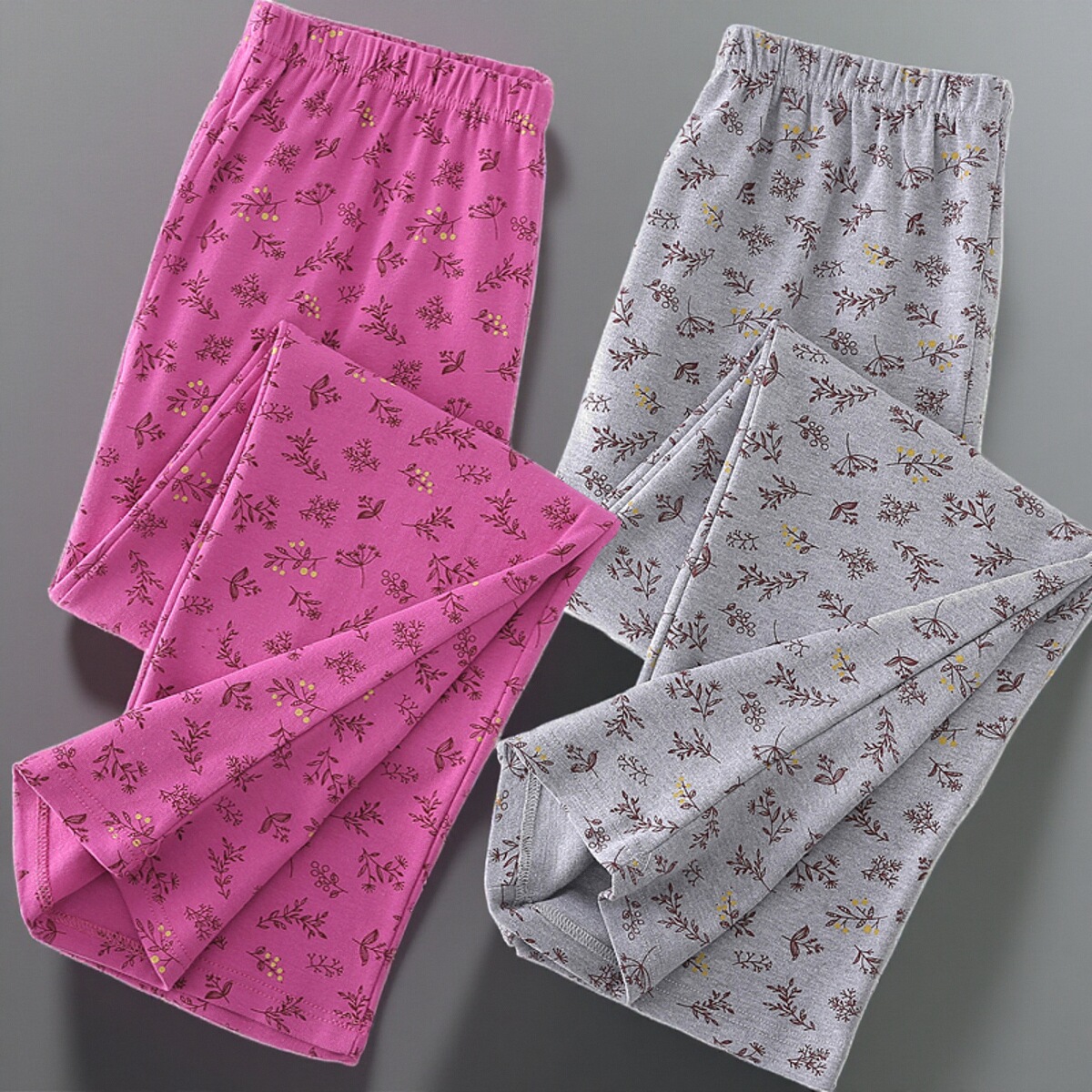 中老年松口弹力直筒大码月子裤