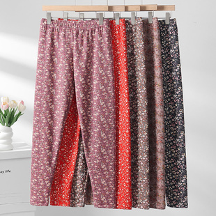 老太太女秋裤德绒弹性高腰大码线裤衬裤保暖裤加肥加大深档妈妈裤